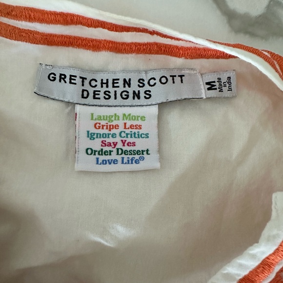 Gretchen Scott the Reef tunic - white and orange size Medium - Picture 8 of 9